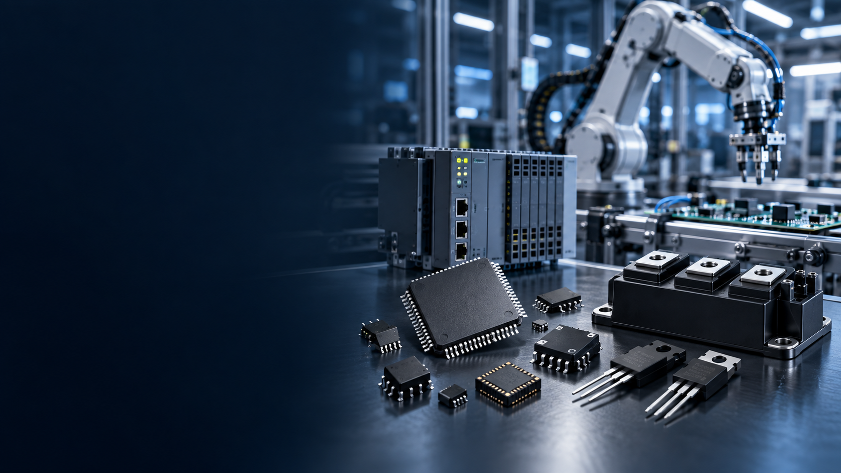 Industrial applications: robotic arm, controller and semiconductor modules